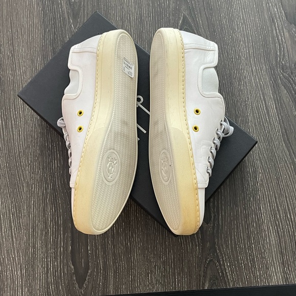 SOLD 😃 NEW AUTHENTIC Dunhill Men’s Off White Leather Sneaker Sz EUR 42 / US 8 - Picture 6 of 13
